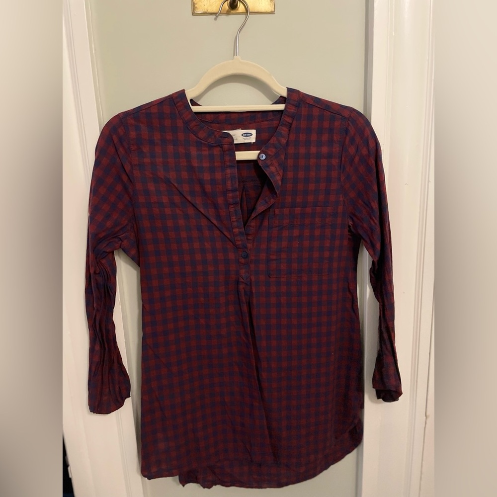 Plaid tunic shirt